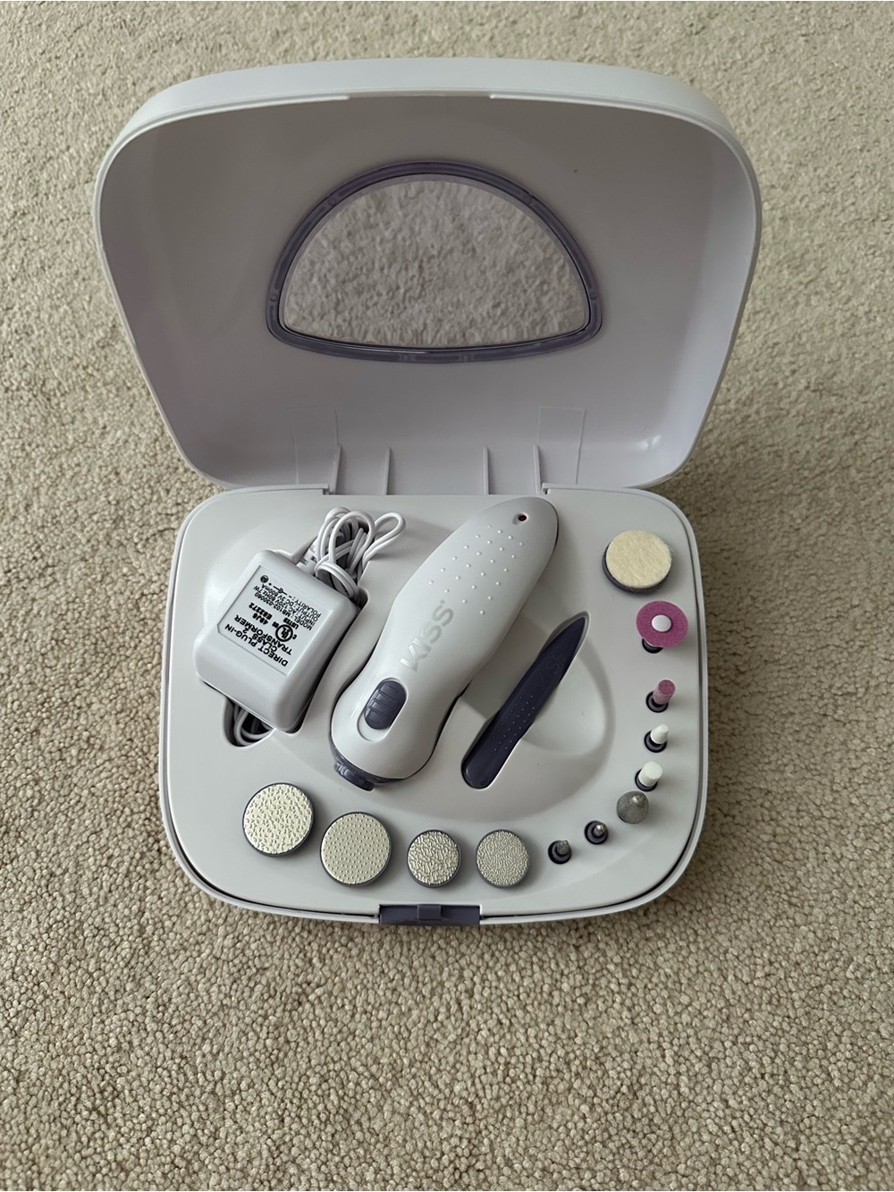 Kiss White and Purple Electric Nail Care Kit